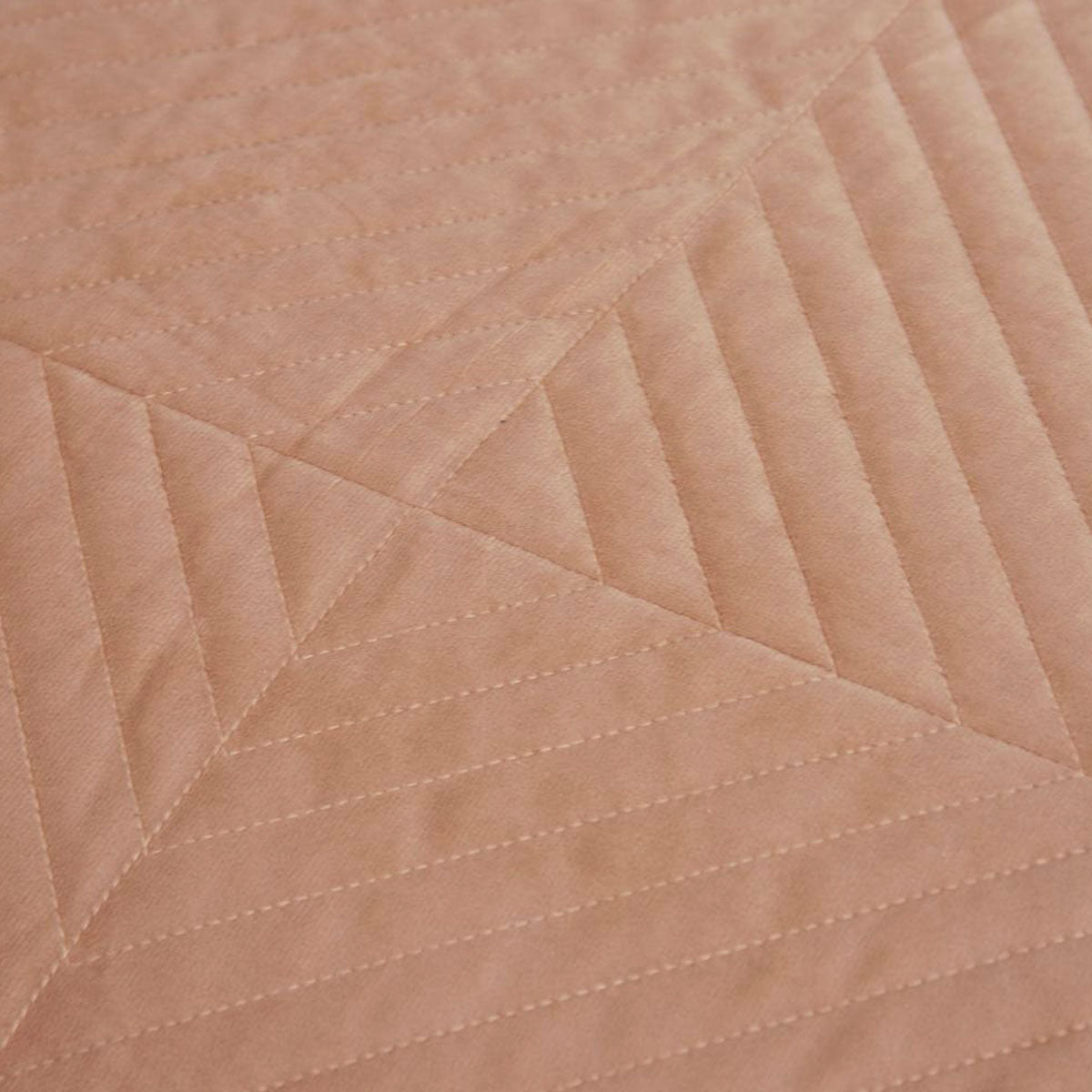 Merida Clay Pink Velvet Quilted Coverlet Set Queen/King