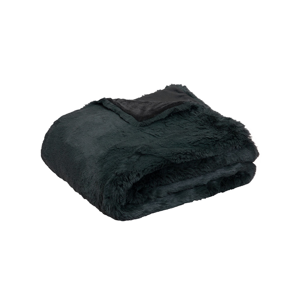 Arlo Faux Fur Throw Charcoal