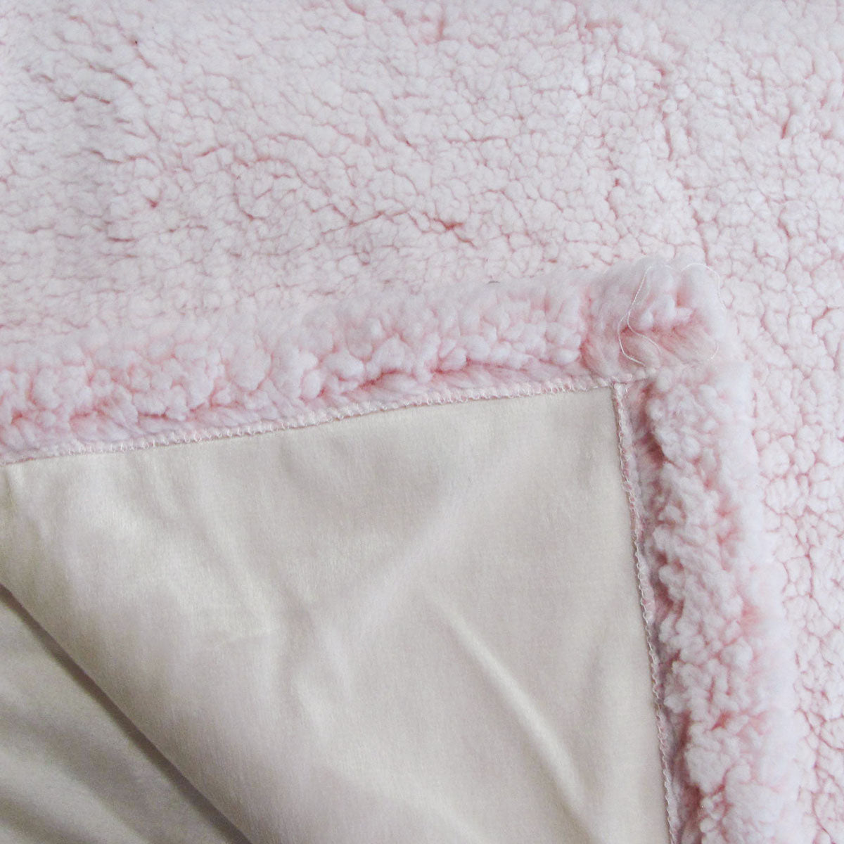 Sofie Sherpa Fleece Throw Rug Pink