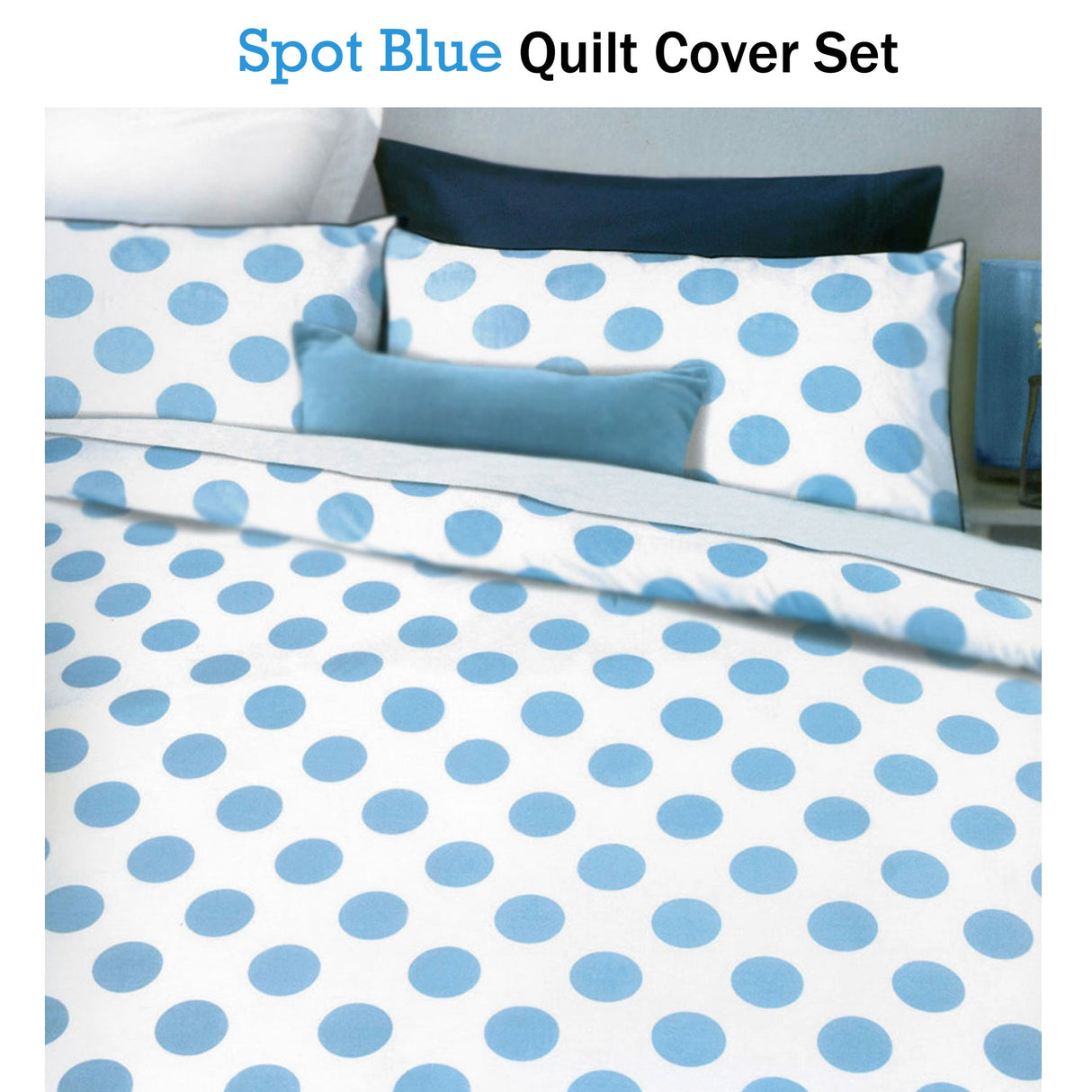 Spot Blue Quilt Cover Set King