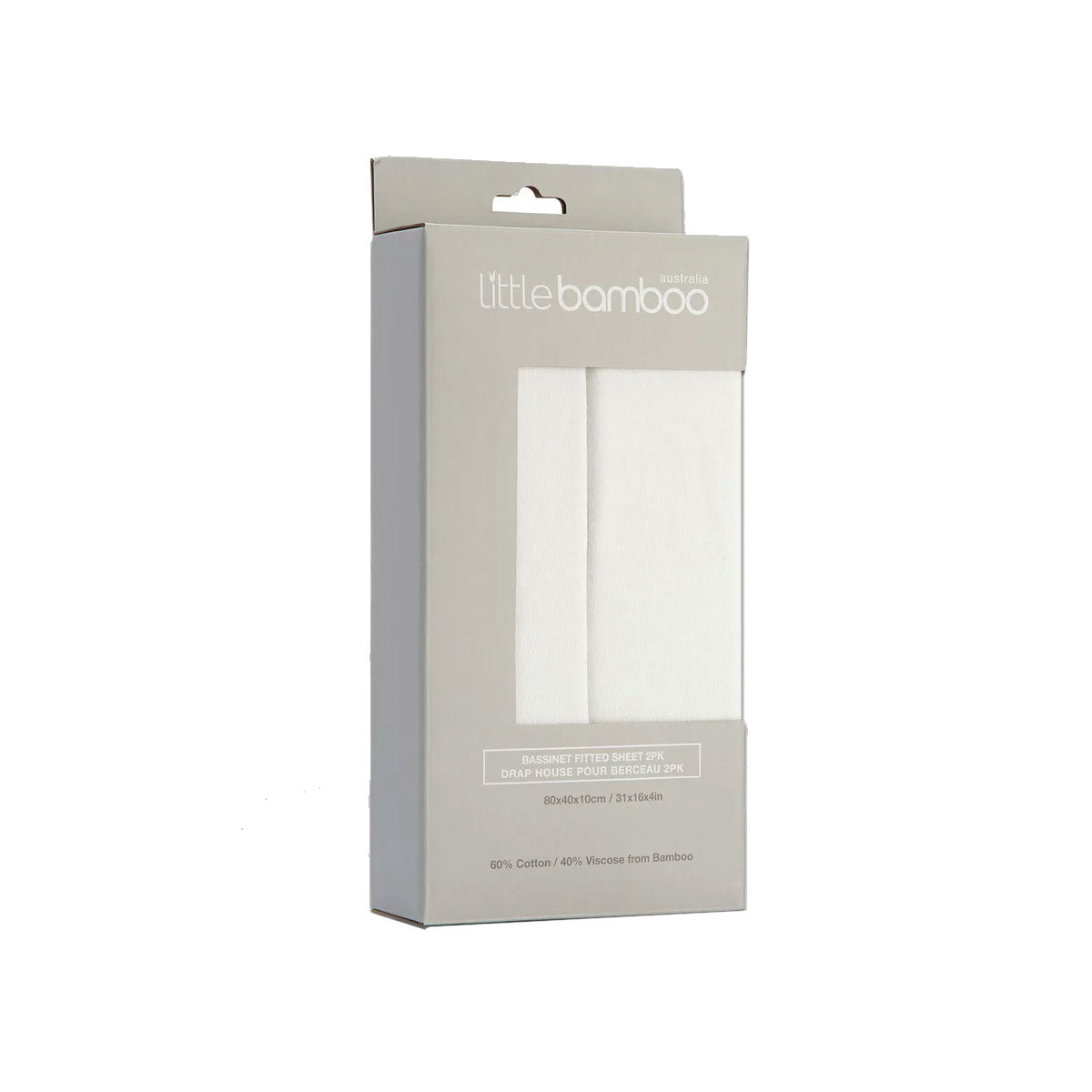 Set of 2  Jersey Fitted Sheet Bassinet Size Natural