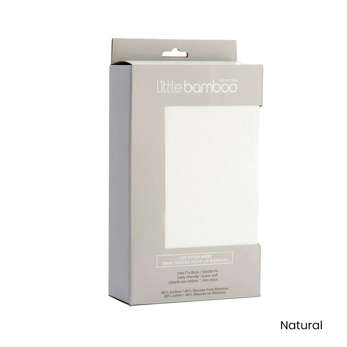 Jersey Fitted Sheet Cot Size Natural