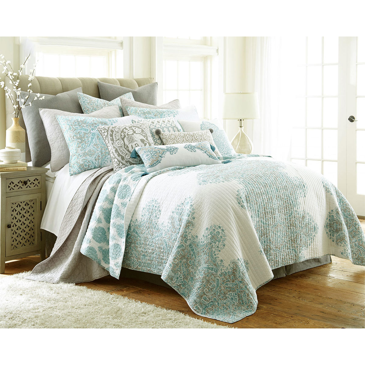 Avalon 3 Piece 100% Cotton Coverlet Set King