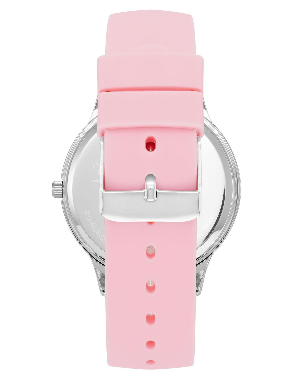 Silver Analog Fashion Watch with Rhine Stone Facing One Size Women