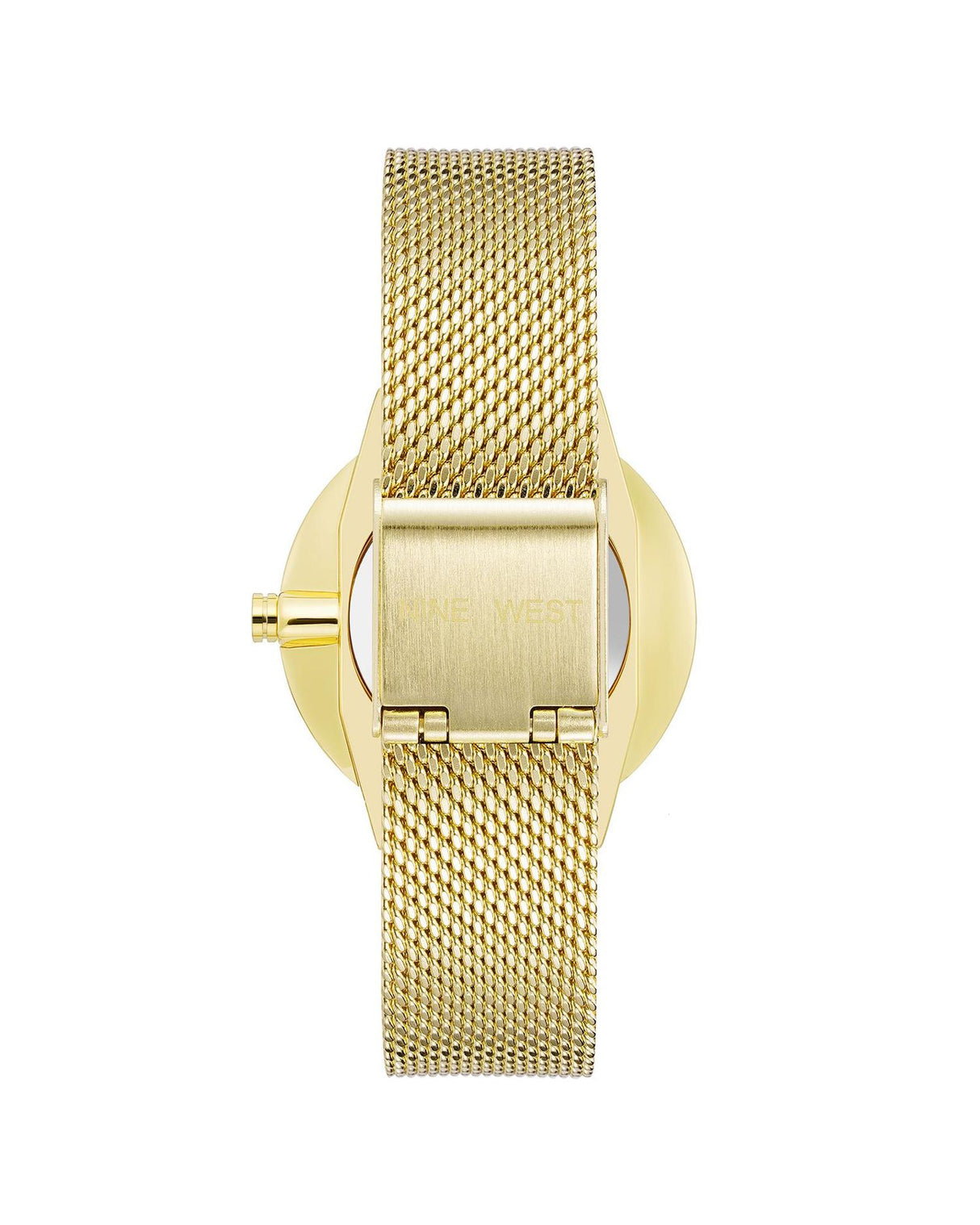 Gold Bangle Quartz Watch with Stainless Steel Mesh Wristband One Size Women