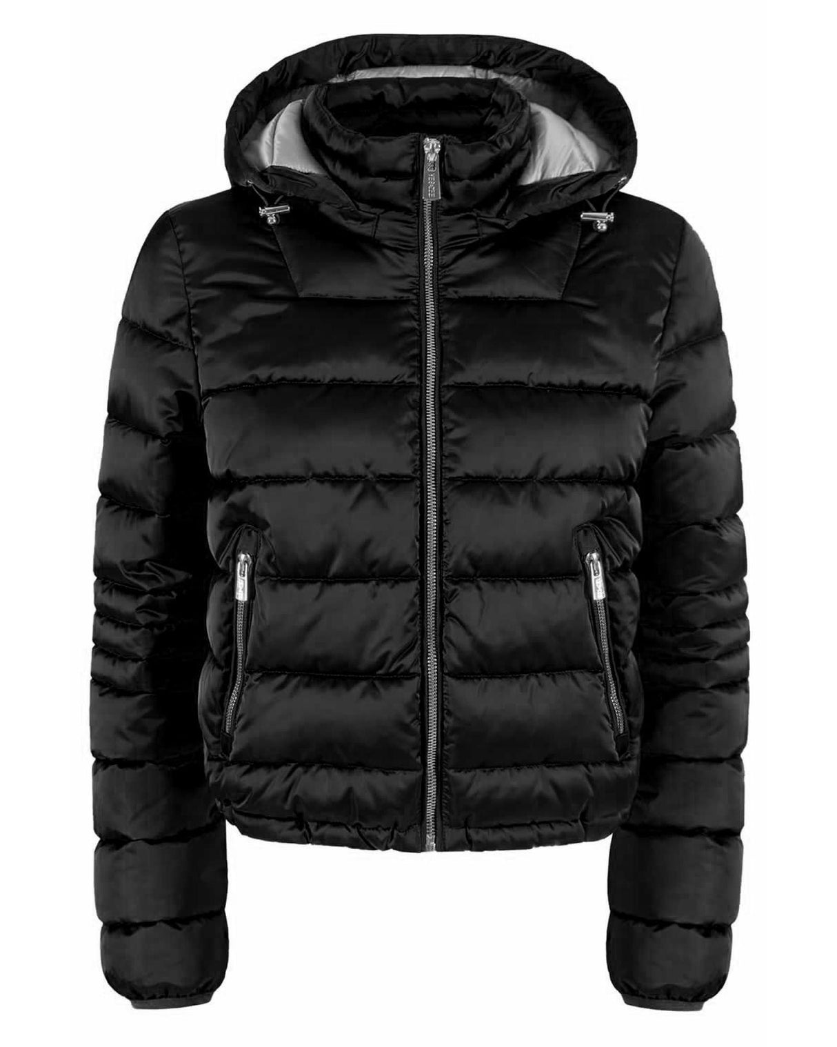 Hooded Jacket with Brand Logo and 2-Pocket Design XS Women