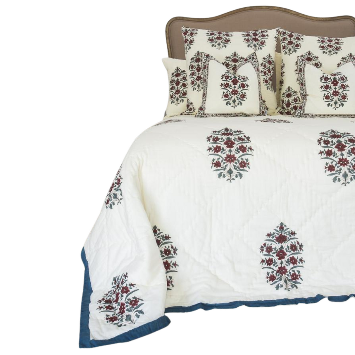 Gulbahar Quilt 100% Cotton Spring Flowers Print - Queen size