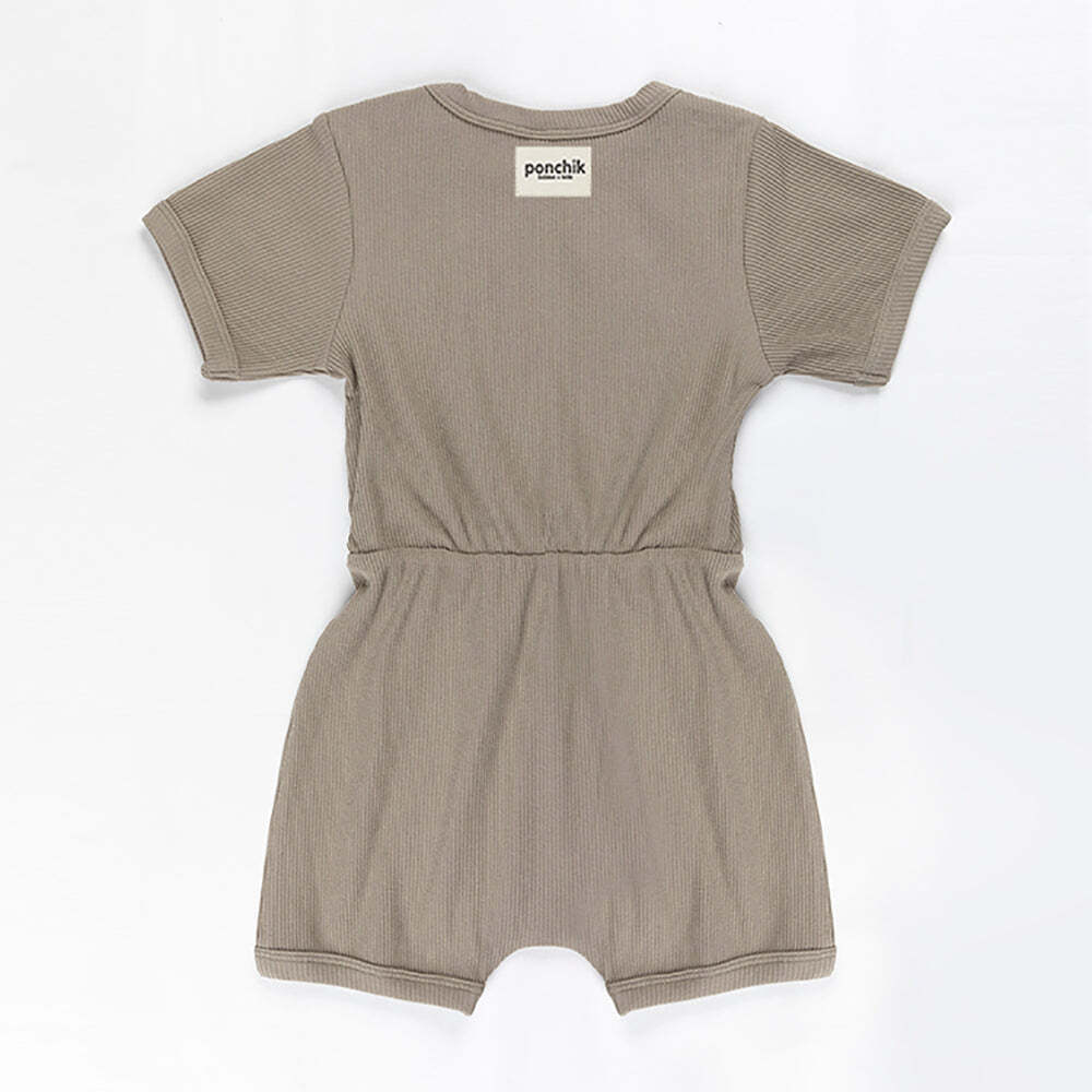 Babies + Kids - Ribbed Cotton Romper - Artichoke Green