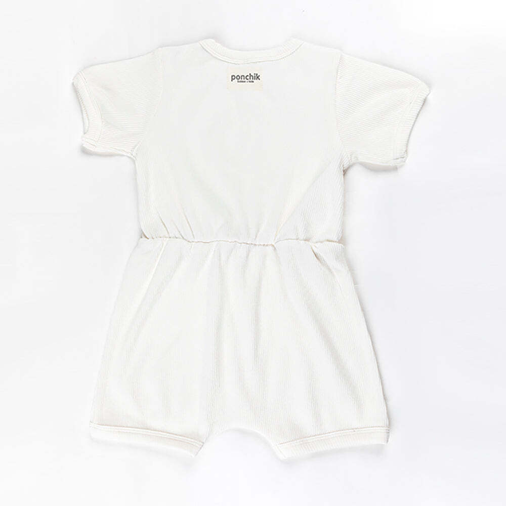 Babies + Kids - Ribbed Cotton Romper - Daisy