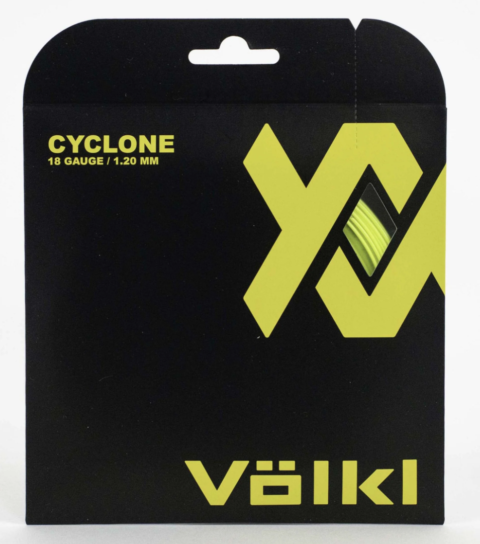 1 Pack  Cyclone 18g/1.20mm Tennis Racquet Strings - Neon Yellow
