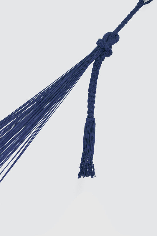 Outdoor undercover cotton hammock King size Blue