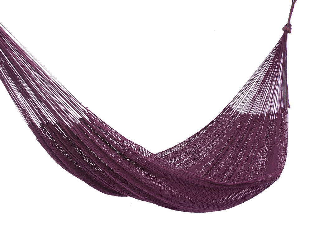 Outdoor undercover cotton hammock King size Maroon