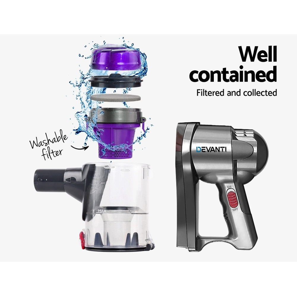 Handheld Vacuum Cleaner Bagless Corded 450W Purple
