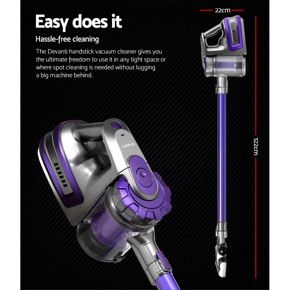 Handheld Vacuum Cleaner Cordless Bagless 150W Purple