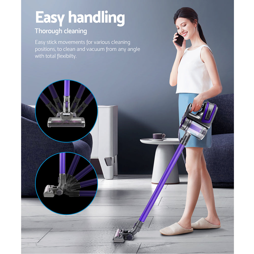 Handheld Vacuum Cleaner Cordless Bagless 150W Purple