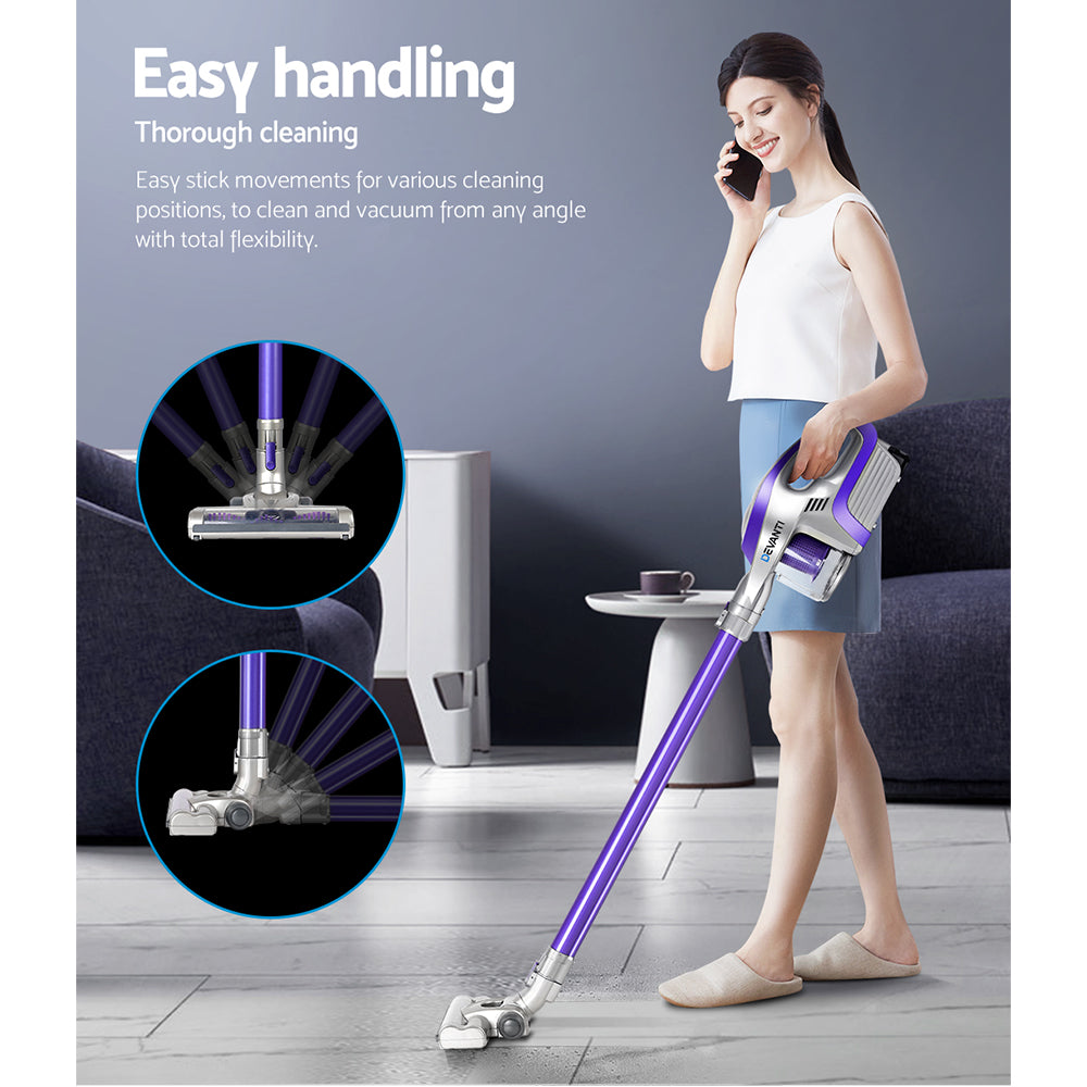 Handheld Vacuum Cleaner Bagless Cordless 150W Purple