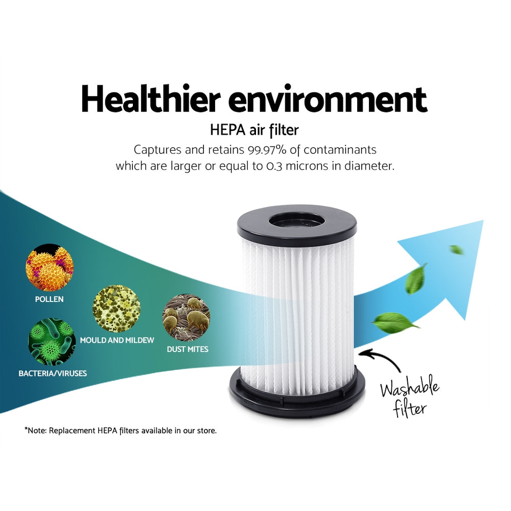 Handheld Vacuum Cleaner Bagless Cordless 150W Purple