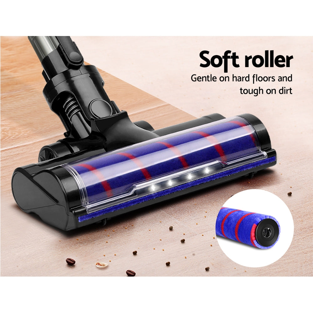 Handheld Vacuum Cleaner Cordless Roller Brush Head 150W Purple