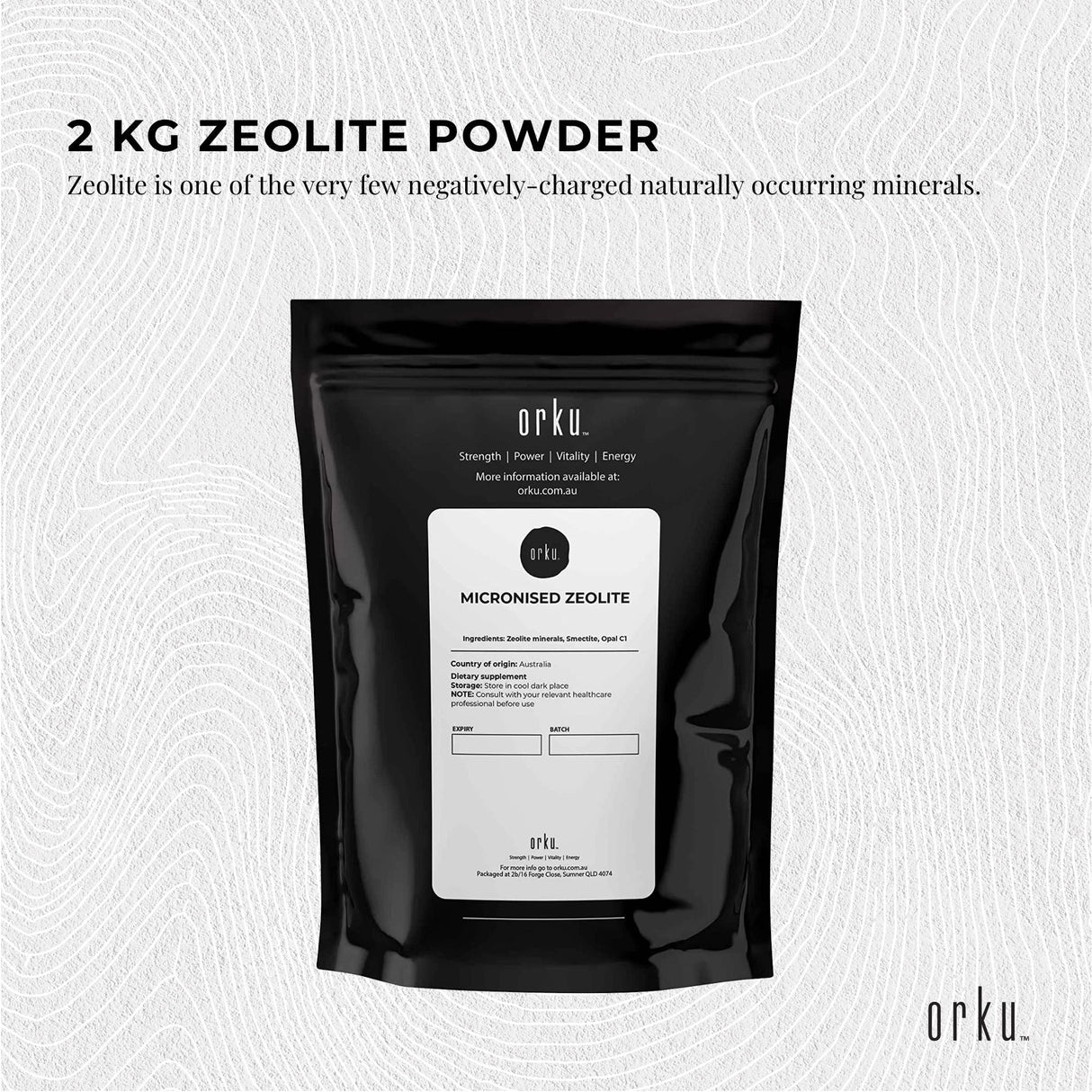 50g Pure Micronised Zeolite Powder Supplement Micronized Volcamin Clinoptilolite