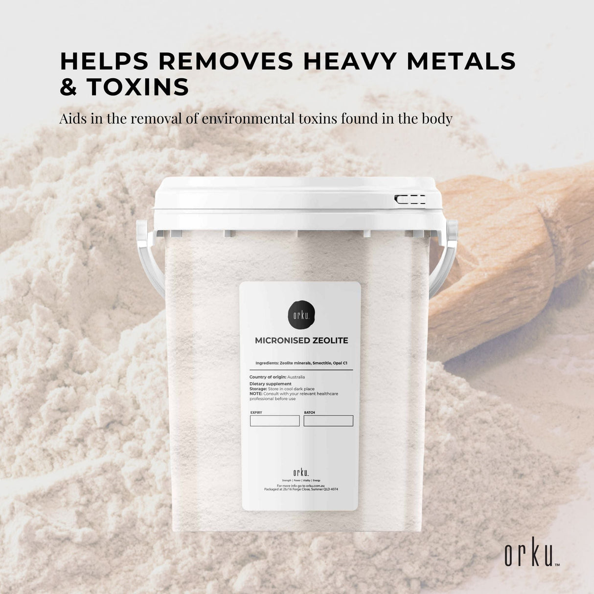 3kg Pure Micronised Zeolite Powder Supplement Tub Micronized Volcamin