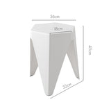 2x Bar Stools Puzzle Plastic Foot Stool White