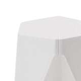 2x Bar Stools Puzzle Plastic Foot Stool White
