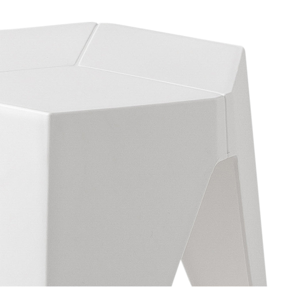 2x Bar Stools Puzzle Plastic Foot Stool White