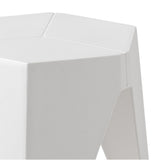 2x Bar Stools Puzzle Plastic Foot Stool White