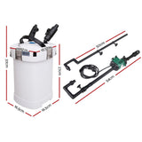 Aquarium External Canister Filter Aqua Fish Water Tank Sponge Pond 1250L