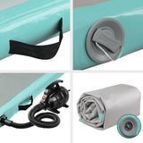 GoFun 4X1M Inflatable Air Track Mat with Pump Tumbling Gymnastics Green