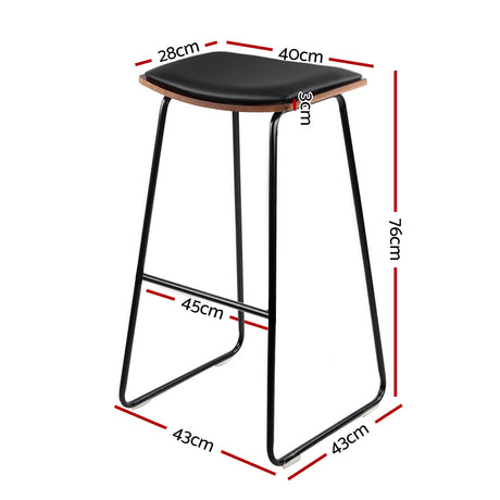 Bar Stools Kitchen Counter Stools Metal Chairs x2