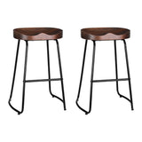 2x Bar Stools Tractor Seat 65cm Black