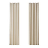 2X Blockout Curtains Eyelet 140x230cm Beige