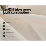 2X Blockout Curtains Eyelet 140x230cm Beige