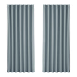 2X Blockout Curtains Eyelet 240x230cm Grey