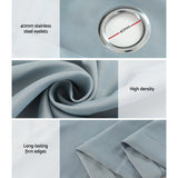 2X Blockout Curtains Eyelet 240x230cm Grey
