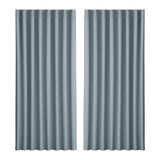 2X Blockout Curtains Eyelet 300x230cm Grey