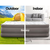 Air Mattress Queen Inflatable Bed 56cm Airbed Grey