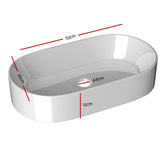 Bathroom Basin Ceramic Vanity Sink Hand Wash Bowl 53x28cm