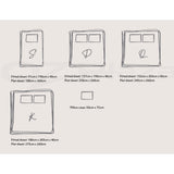 Cotton Bed Sheets Set Blue Grey Cover Double