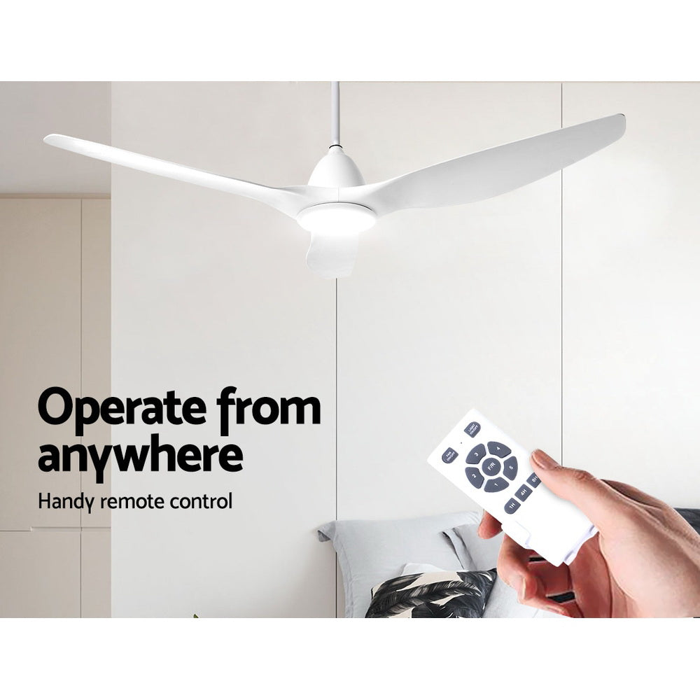 64'' Ceiling Fan DC Motor w/Light w/Remote - White