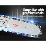 Chainsaw 10" 20V Cordless Saw Electric Battery Rechargeable, Chainsaw Electric Cordless 20V 10" Saw Wood Cutter Pruner Li-lon Battery
