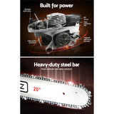 Chainsaw Petrol 62CC 20" Bar Commercial E-Start Pruning Chain Saw, Chainsaw Petrol 62CC 20" Bar Commercial E-Start Pruning Chain Saw 4.5HP