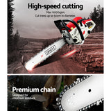 Chainsaw Petrol 62CC 20" Bar Commercial E-Start Pruning Chain Saw, Chainsaw Petrol 62CC 20" Bar Commercial E-Start Pruning Chain Saw 4.5HP