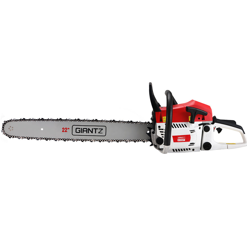 Chainsaw Petrol 62CC 22" Bar Commercial E-Start Pruning Chain Saw, Chainsaw Petrol 62CC 22" Bar Commercial E-Start Pruning Chain Saw 5.2HP