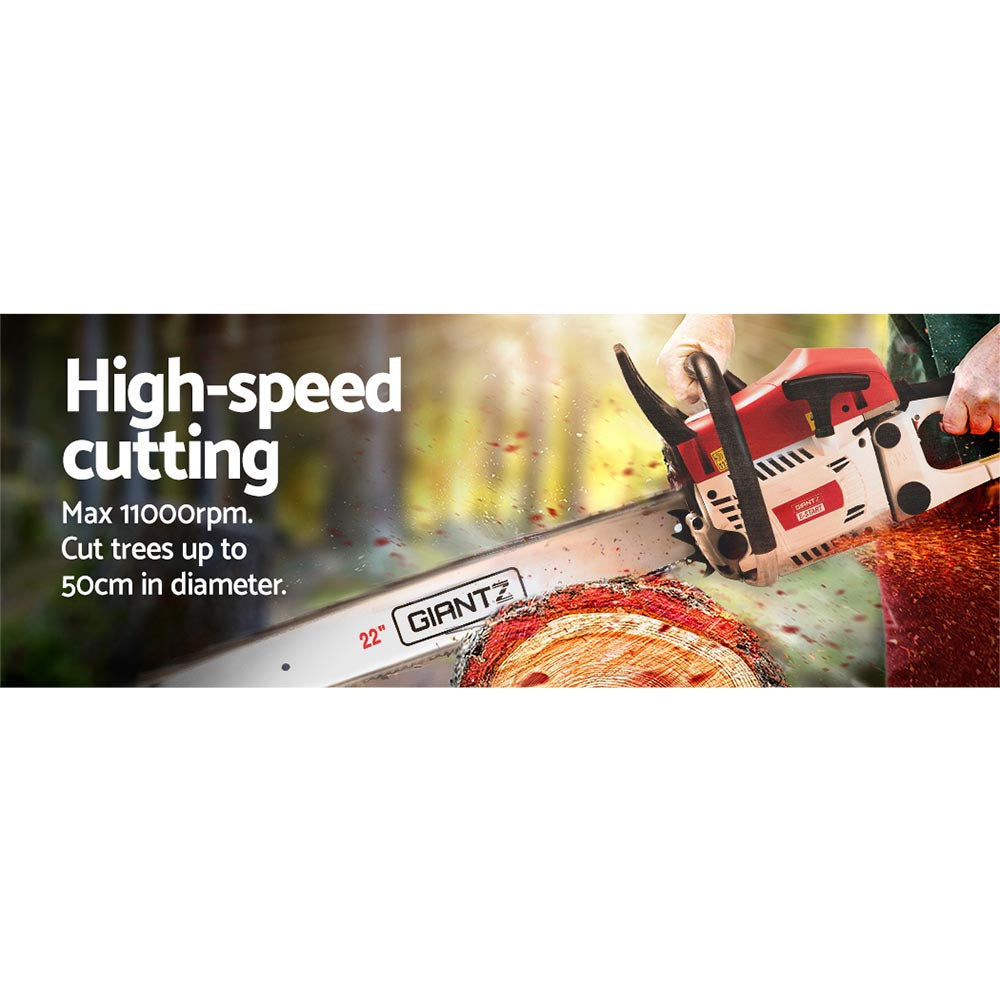 Chainsaw Petrol 62CC 22" Bar Commercial E-Start Pruning Chain Saw, Chainsaw Petrol 62CC 22" Bar Commercial E-Start Pruning Chain Saw 5.2HP