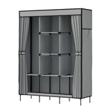 Large Portable Clothes Closet Wardrobe with Shelf Grey