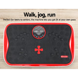 Vibration Machine Platform Vibrator with Resistance Rope Home Gym Red
