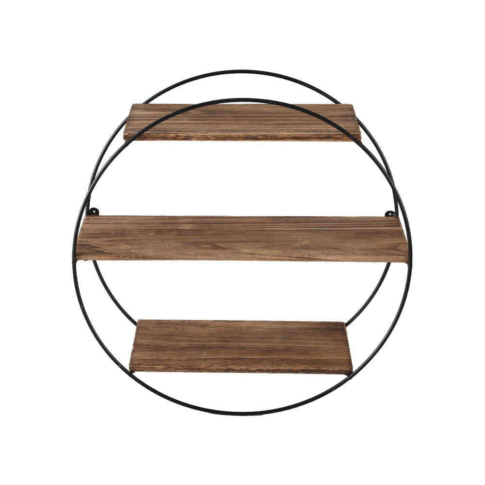 Floating Wall Shelf Round 3-Tier