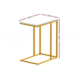 Coffee Table Side Table Marble Effect Emma
